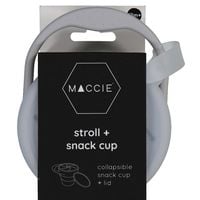 Maccie Collapsible Snack Cup+Lid  - Sage Grey 